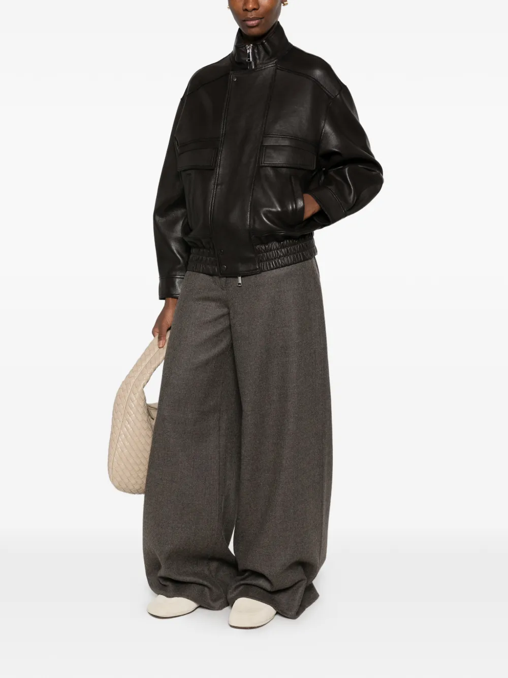 LEATHER AUTHORITY Droite leather jacket - Schwarz
