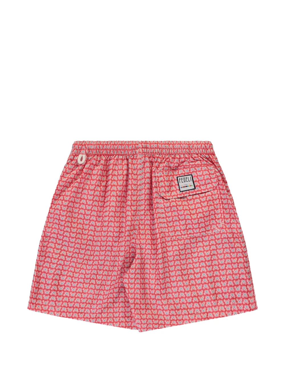 FEDELI Kids crab-print swim shorts Rood