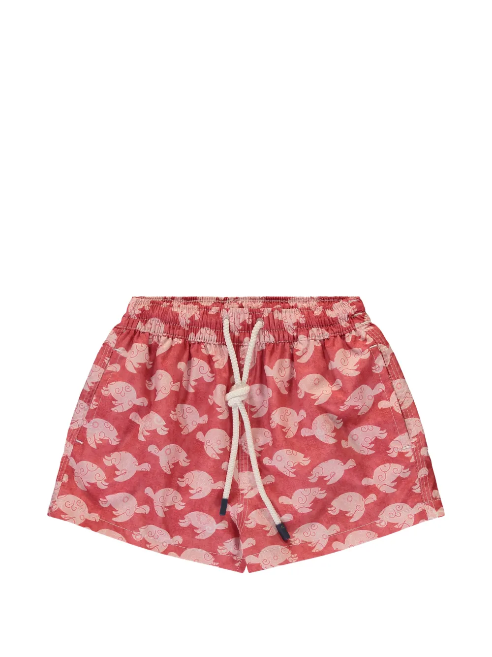 Fedeli turtle-print swim shorts - Rouge