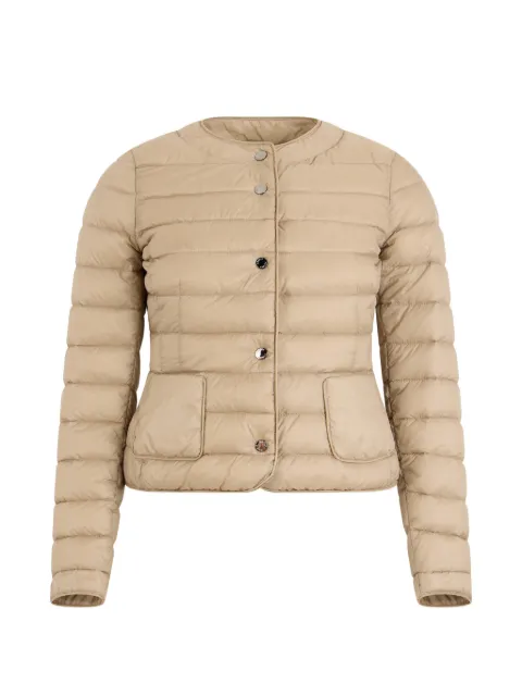 Moorer quilted button-fastening jacket