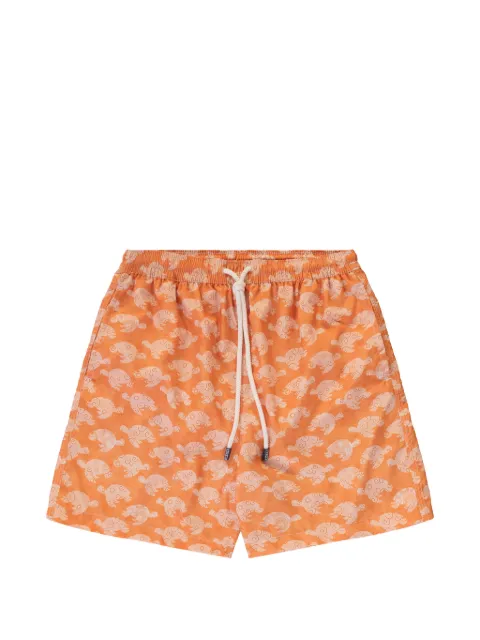 FEDELI Kids turtle-print drawstring swim shorts