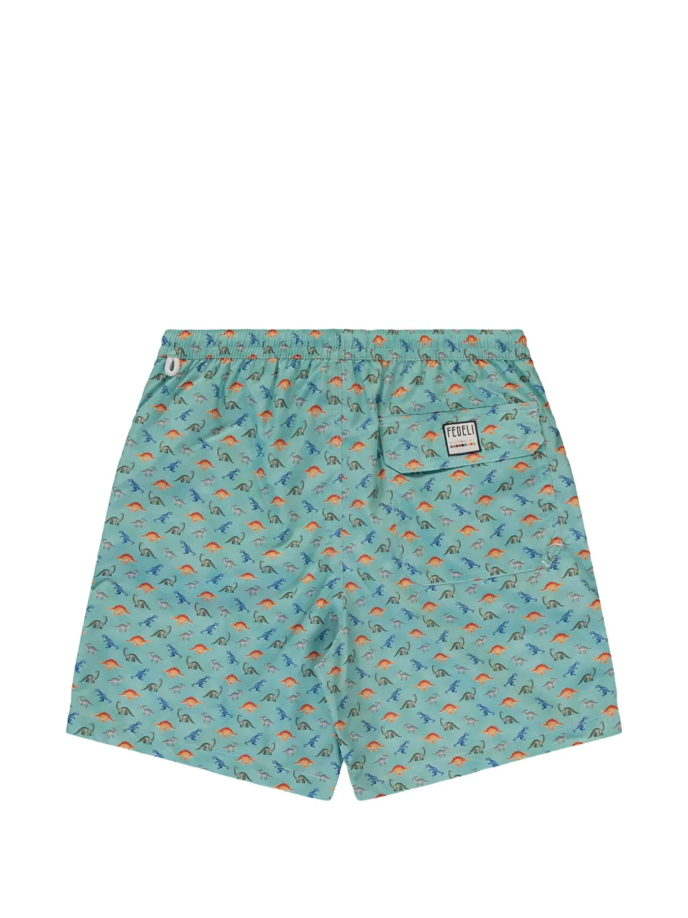 FEDELI Kids dinosaur-print swim shorts Groen