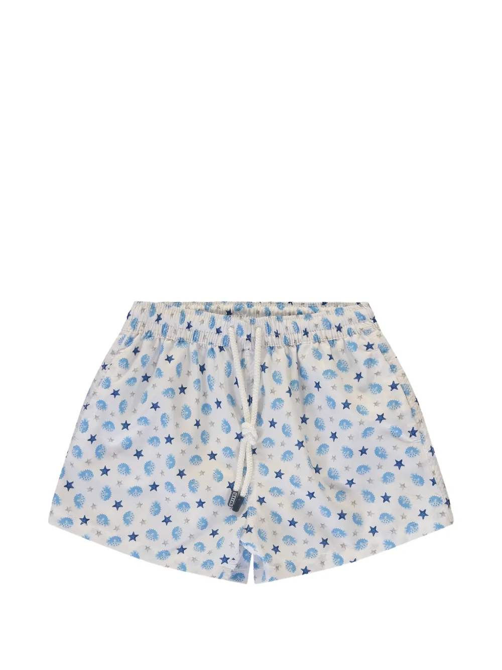 Fedeli graphic-print swim shorts - Blanc