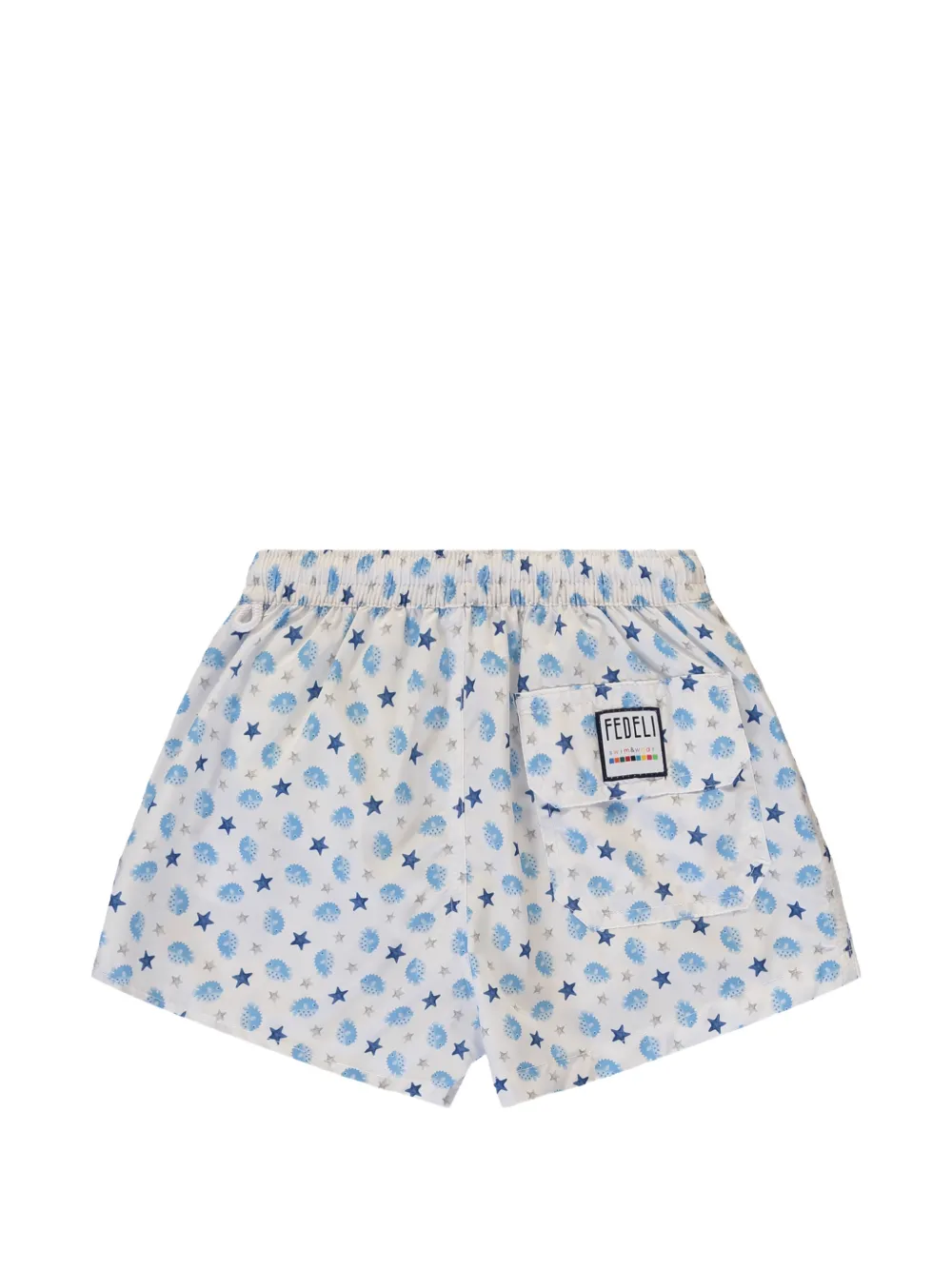 FEDELI Kids graphic-print swim shorts Wit