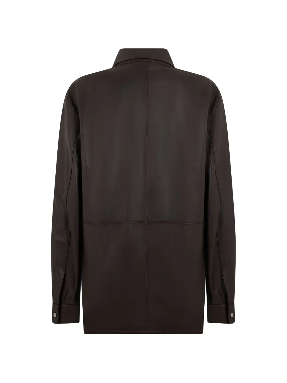 Moorer Shirtjack met knoopsluiting Bruin