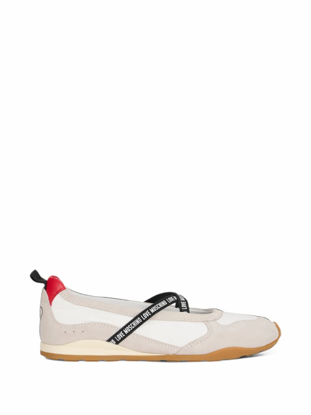 Love Moschino logo-embellishment ballet flats - Toni neutri