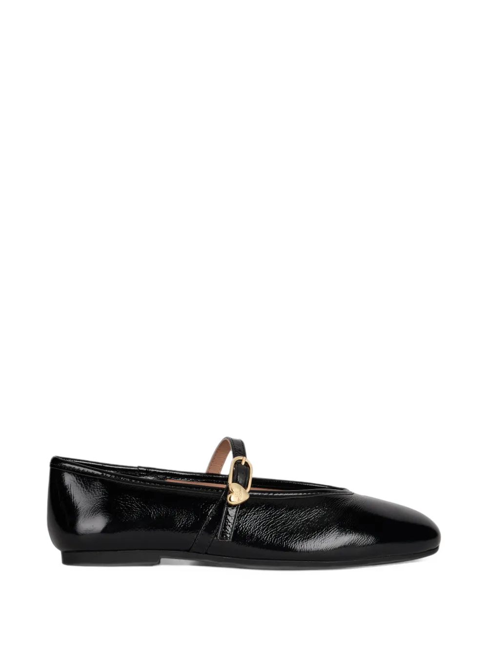 Love Moschino patent-leather ballet flats - Schwarz
