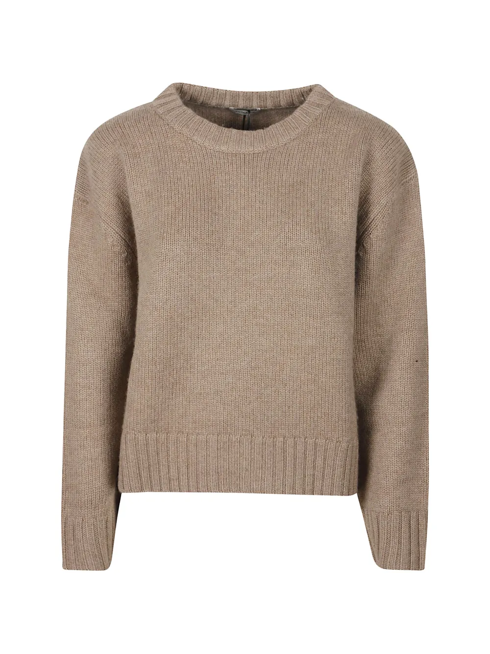 Almada Label Cru ribbed-trim drop-shoulder sweater - Marrone