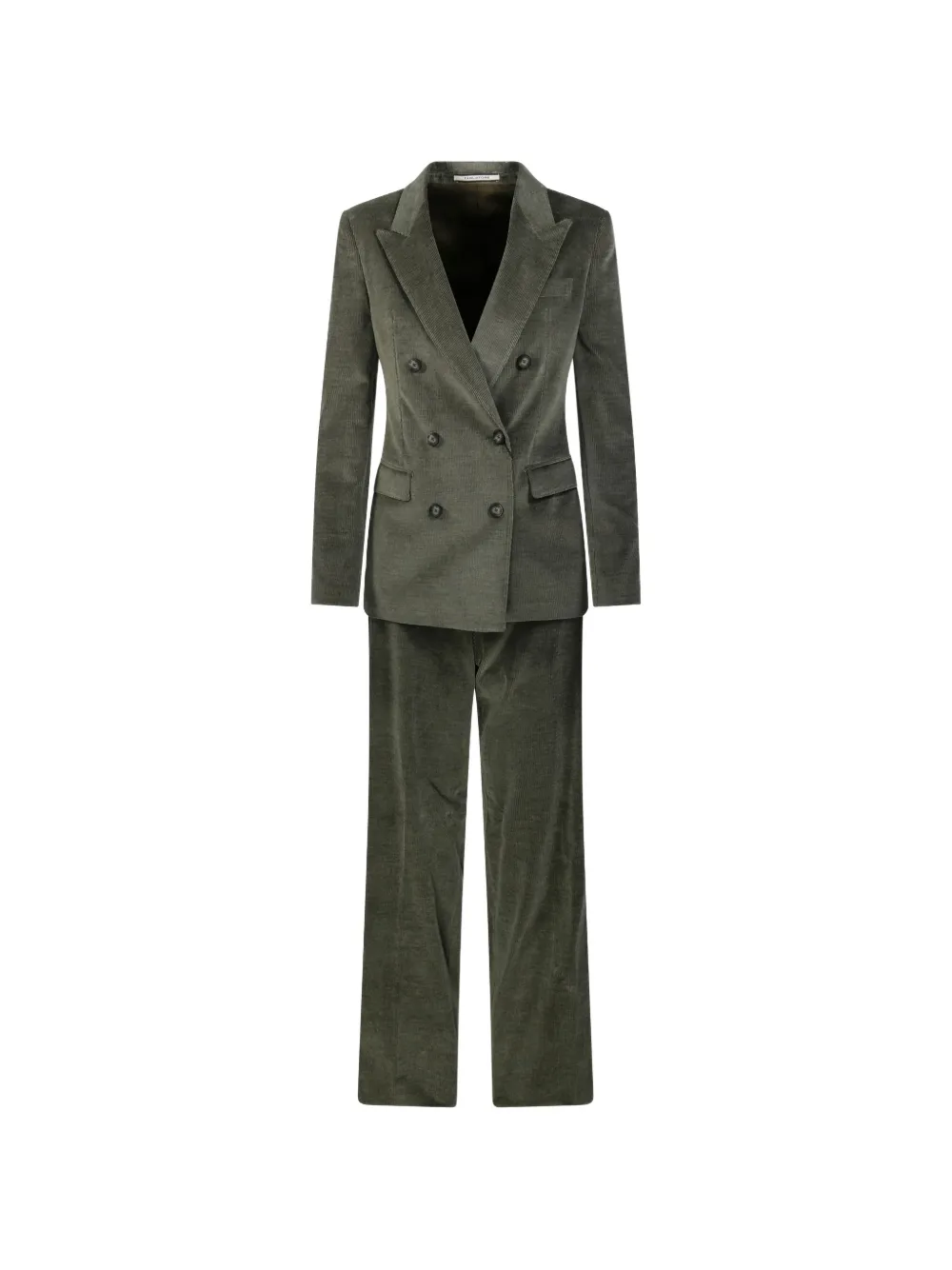 Tagliatore double-breasted corduroy suit - Verde