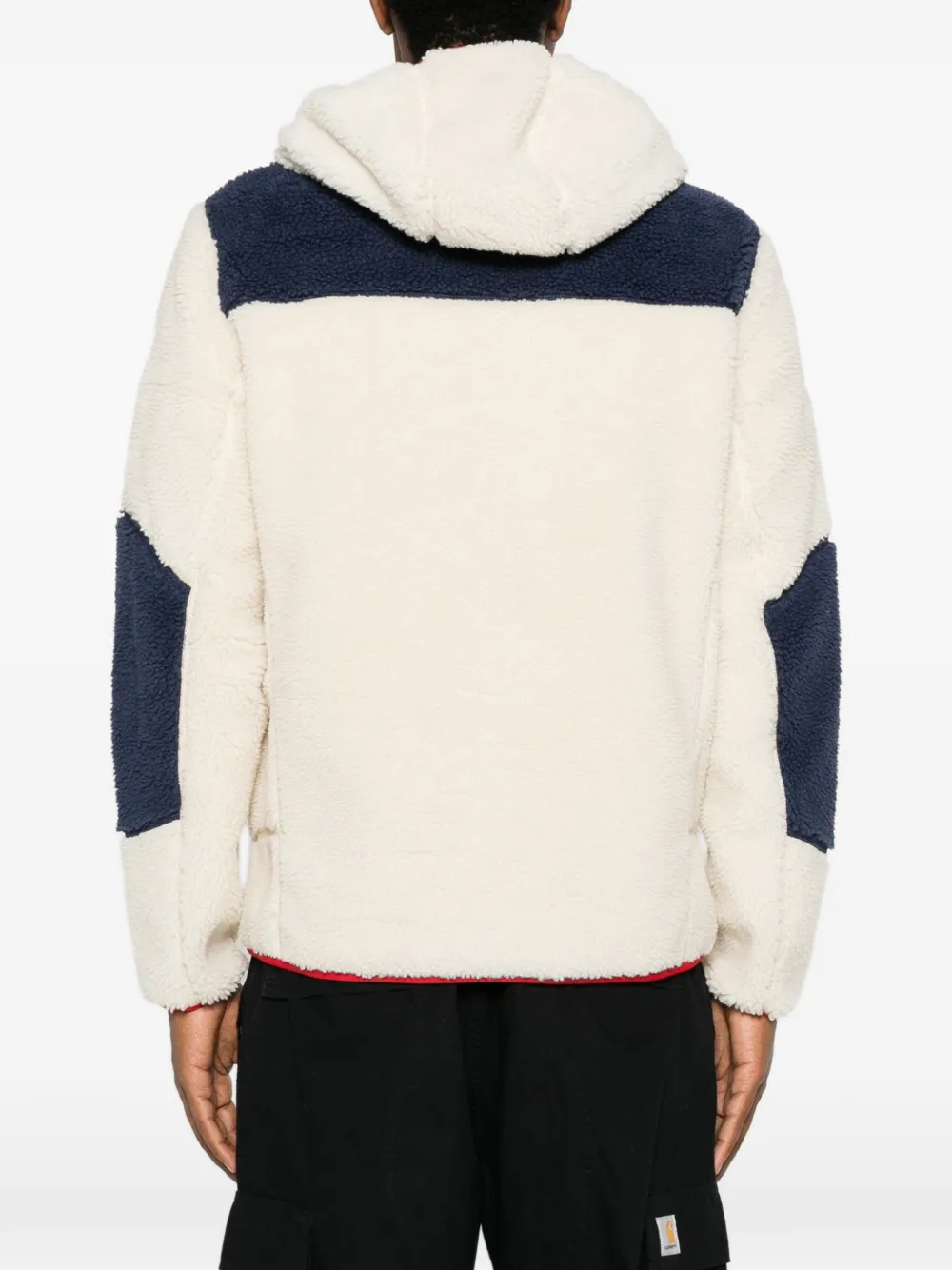 Napapijri fleece-texture colour-block jacket Beige