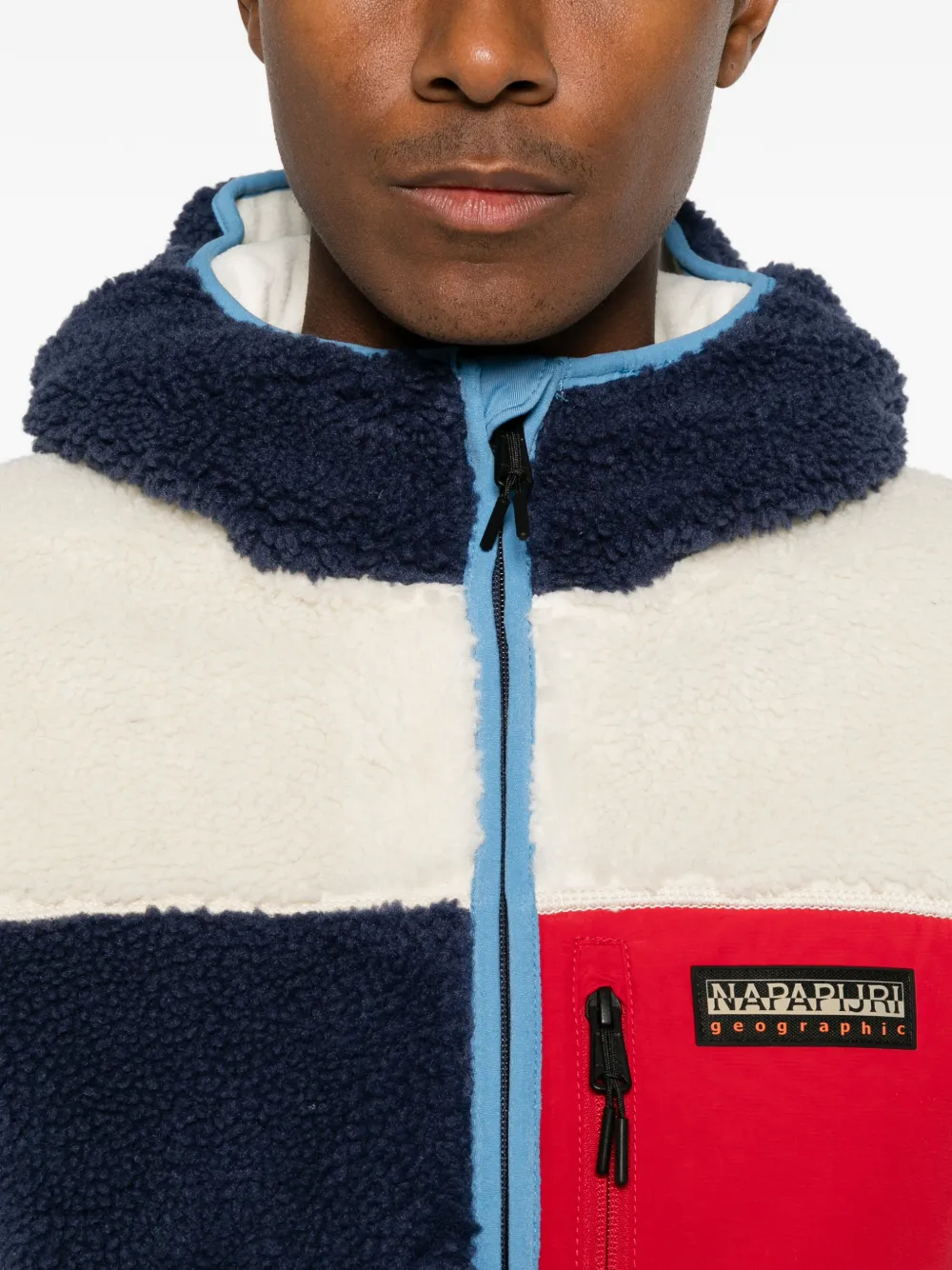 Napapijri Yupik hooded fleece sweater Blauw