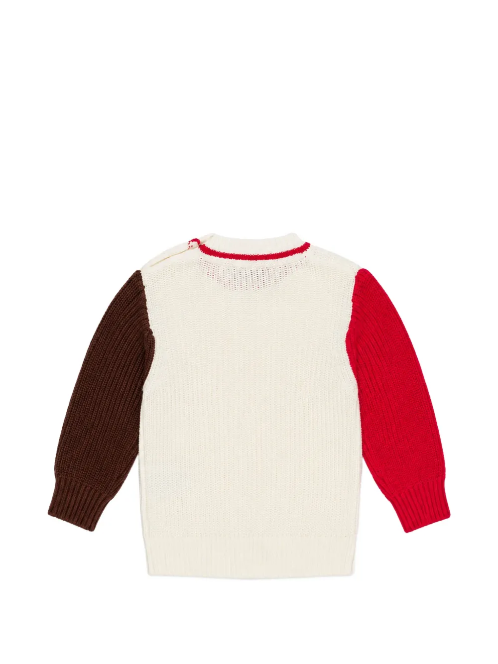 Manuel Ritz Kids colour-block star-embroidered sweater Beige