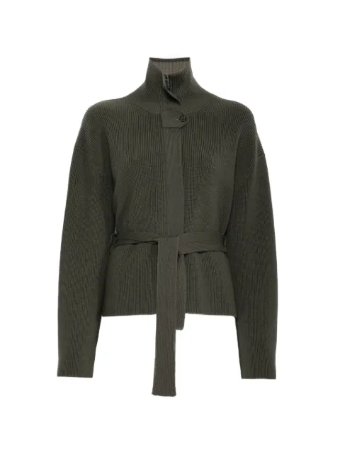 Lorena Antoniazzi belted ribbed-knit cardigan