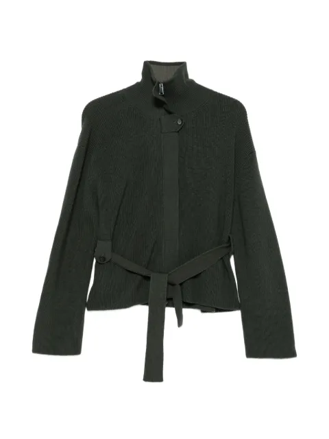 Lorena Antoniazzi belted ribbed-knit cardigan