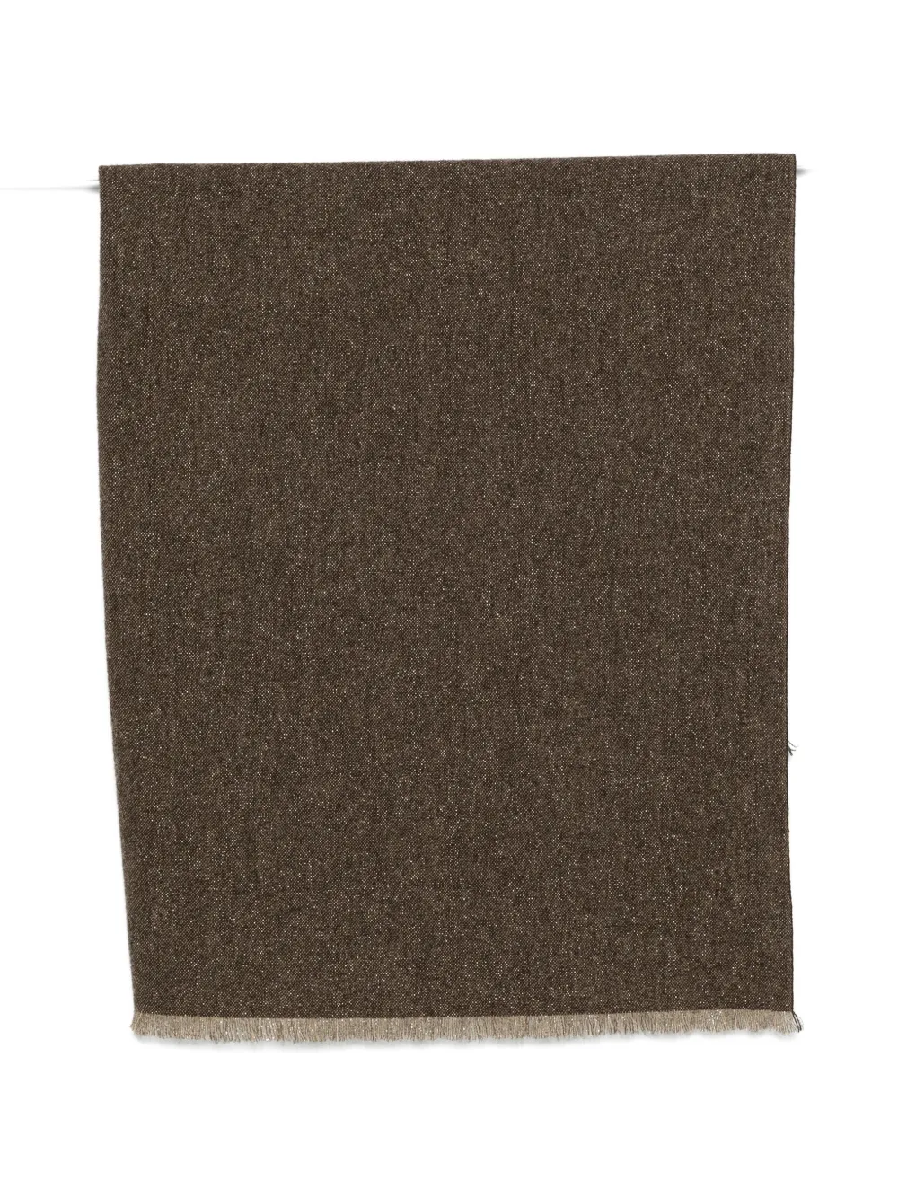Brunello Cucinelli fringed shimmering scarf - Brown