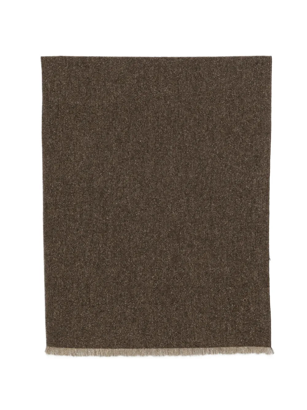 Brunello Cucinelli fringed shimmering scarf Bruin