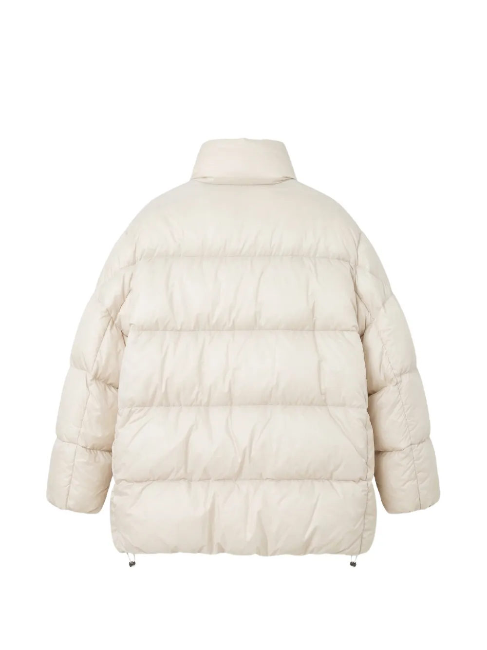 Max Mara quilted zip-up puffer jacket Wit