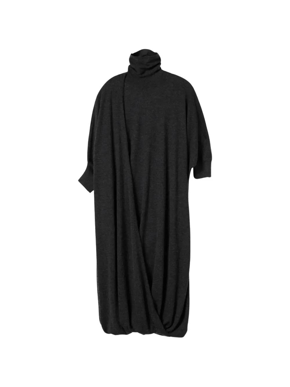 Petar Petrov Zero Gravity draped roll-neck midi dress - Gris Petar Petrov Zero Gravity draped roll-neck midi dress - Gris