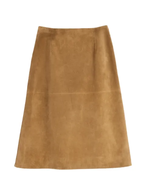 Jil Sander suede A-line skirt