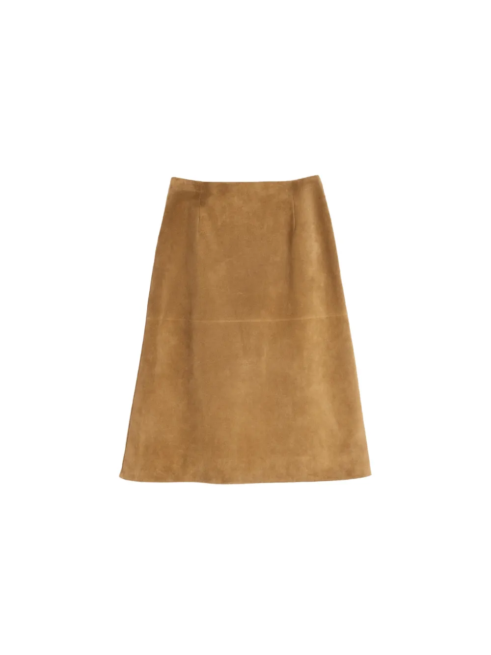 Jil Sander Suède rok met A-lijn Bruin