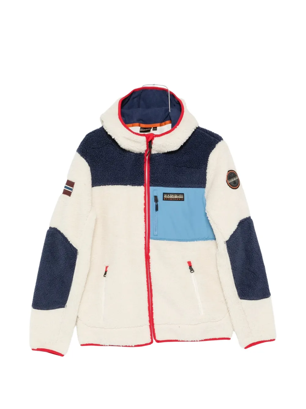 Napapijri colour-block fleece hoodie - Toni neutri