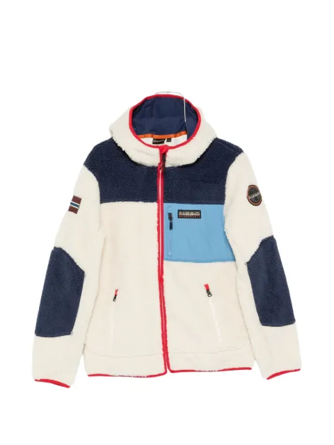 Napapijri colour-block fleece hoodie