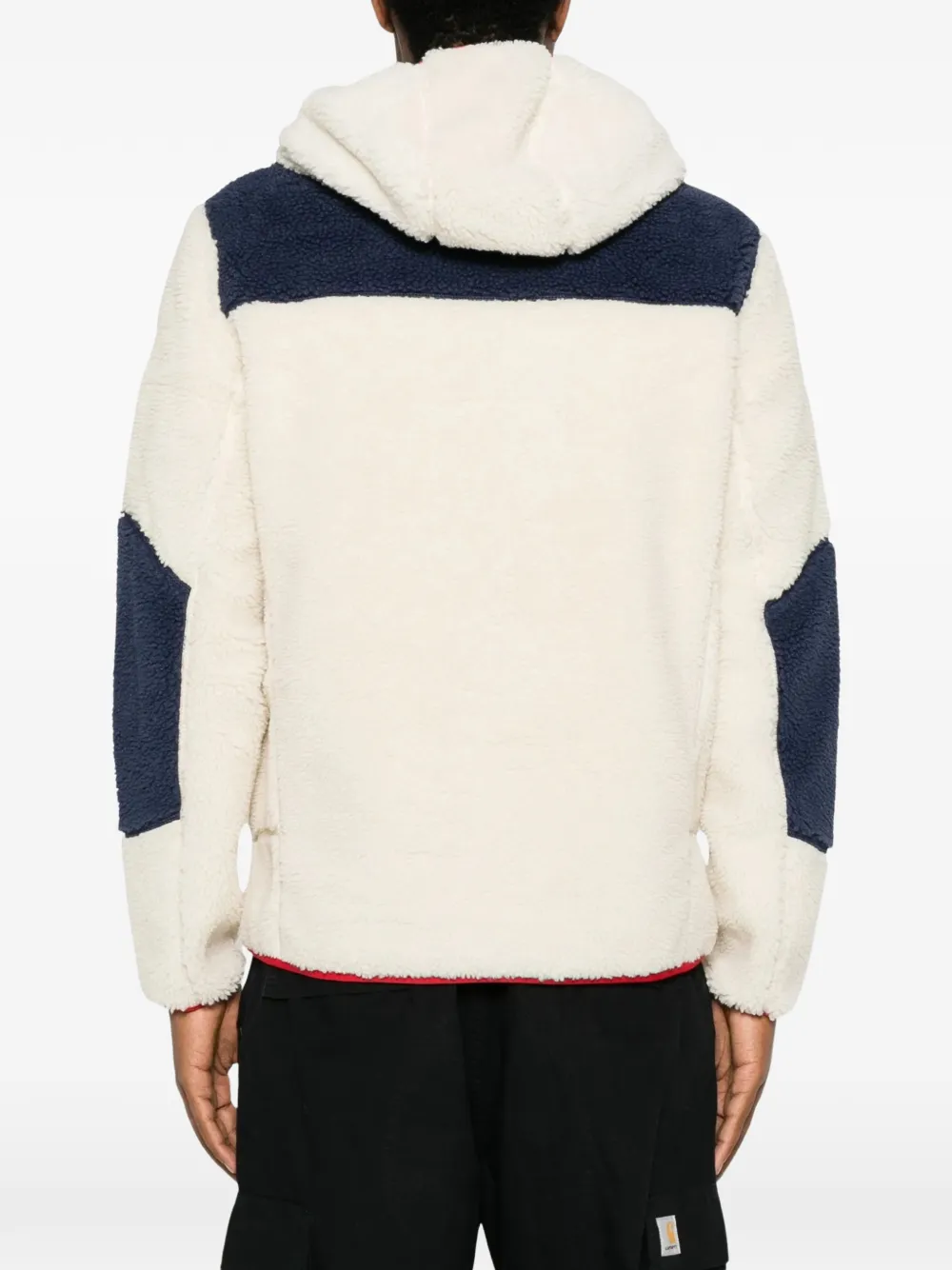 Napapijri colour-block fleece hoodie Beige