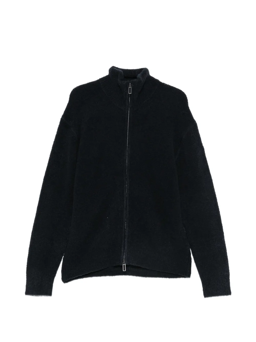Paolo Pecora zip-up boucle-knit cardigan Blauw