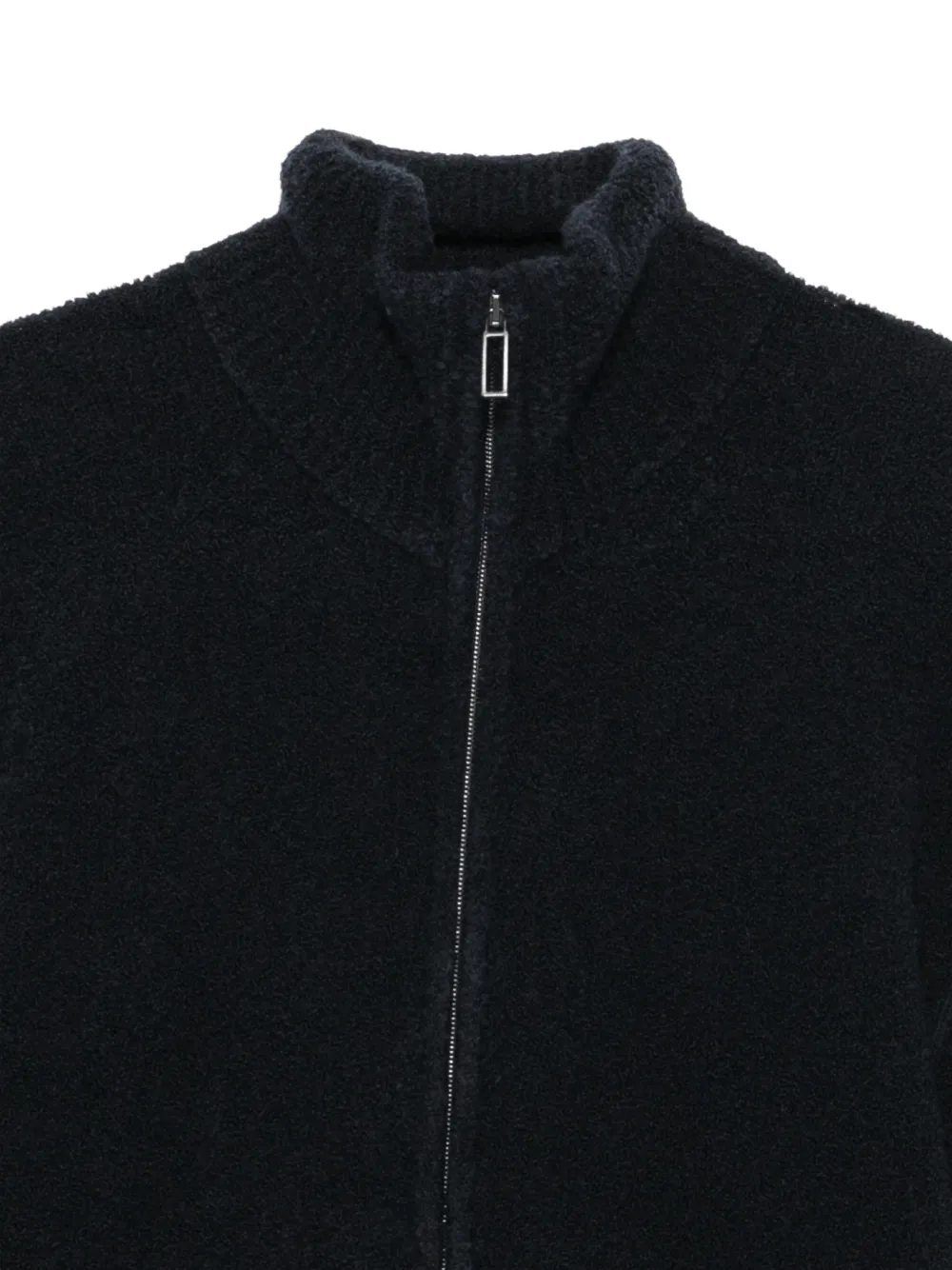 Paolo Pecora zip-up boucle-knit cardigan Blauw