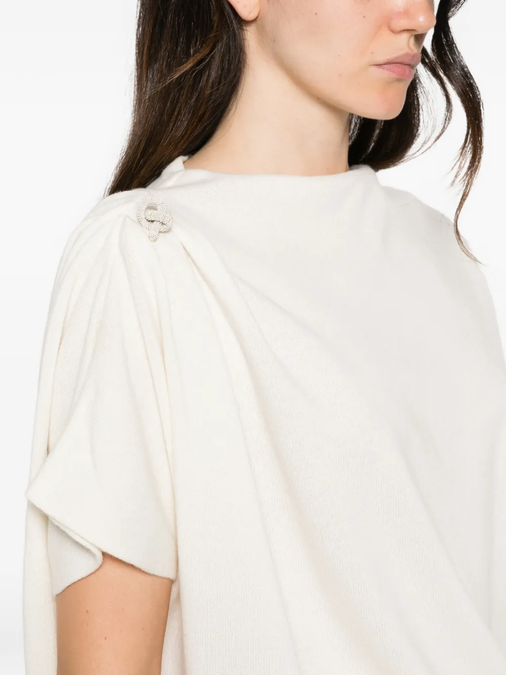 Fabiana Filippi embellished sweater Beige