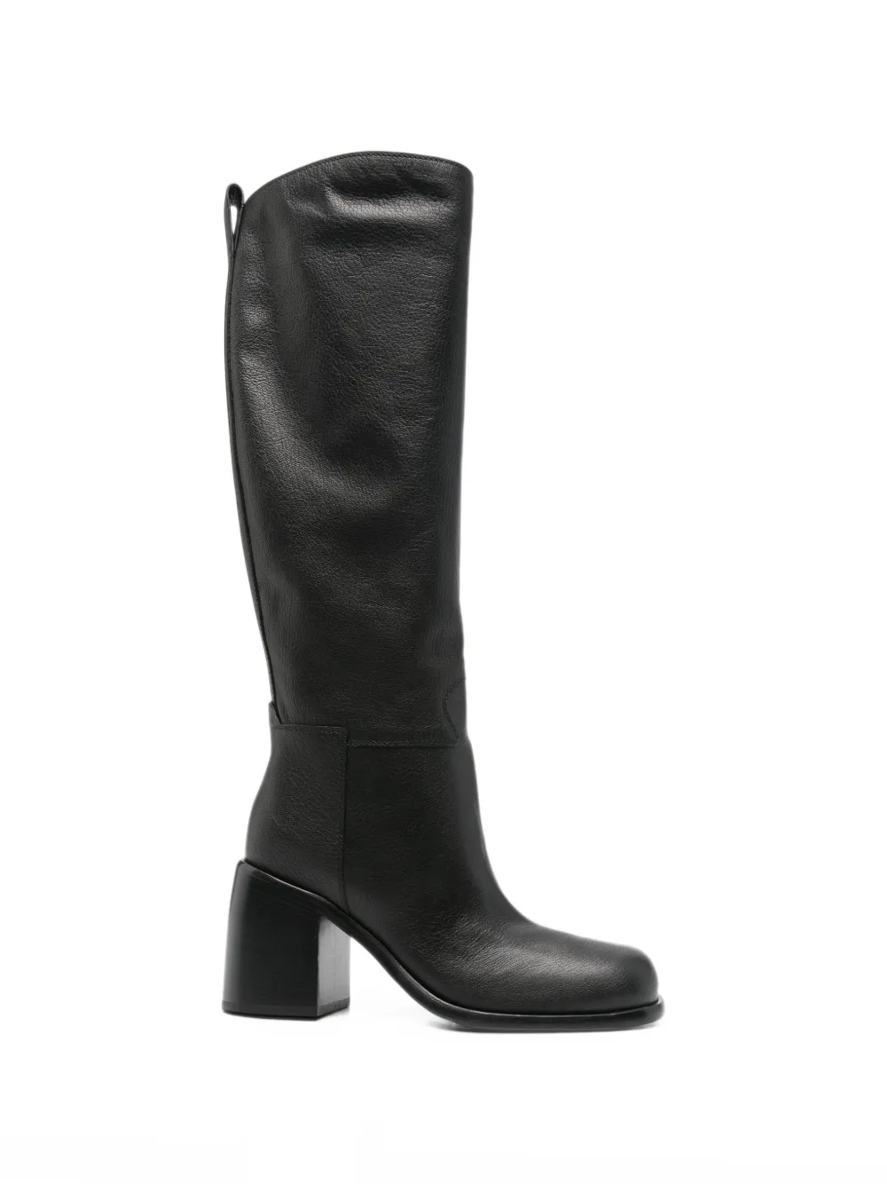 Sergio Rossi block-heel leather boots - Black