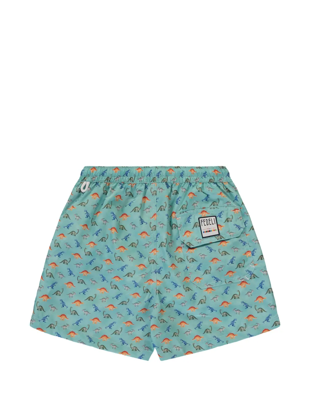 FEDELI Kids dinosaur-print swim shorts Groen