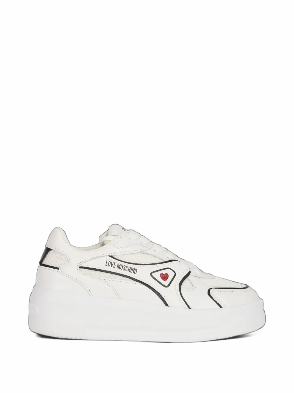 Love Moschino heart-motif sneakers - Weiß