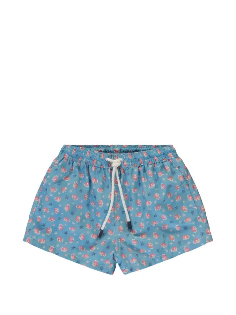 Fedeli marine-print drawstring swim shorts