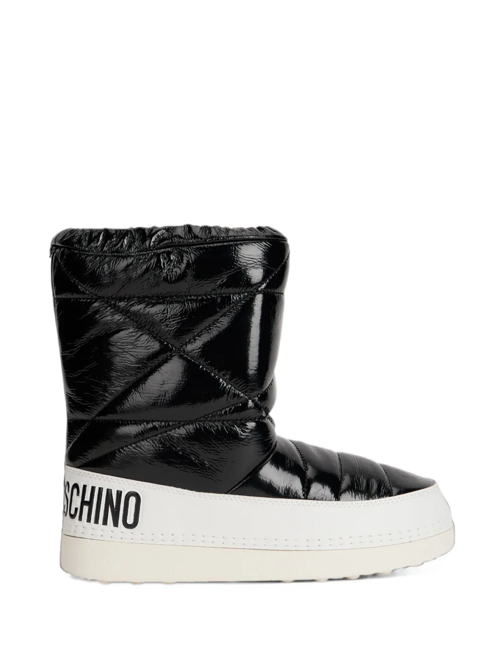 Love Moschino logo-print snow boots in Black