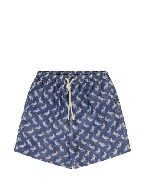 FEDELI Kids pelican-print swim shorts