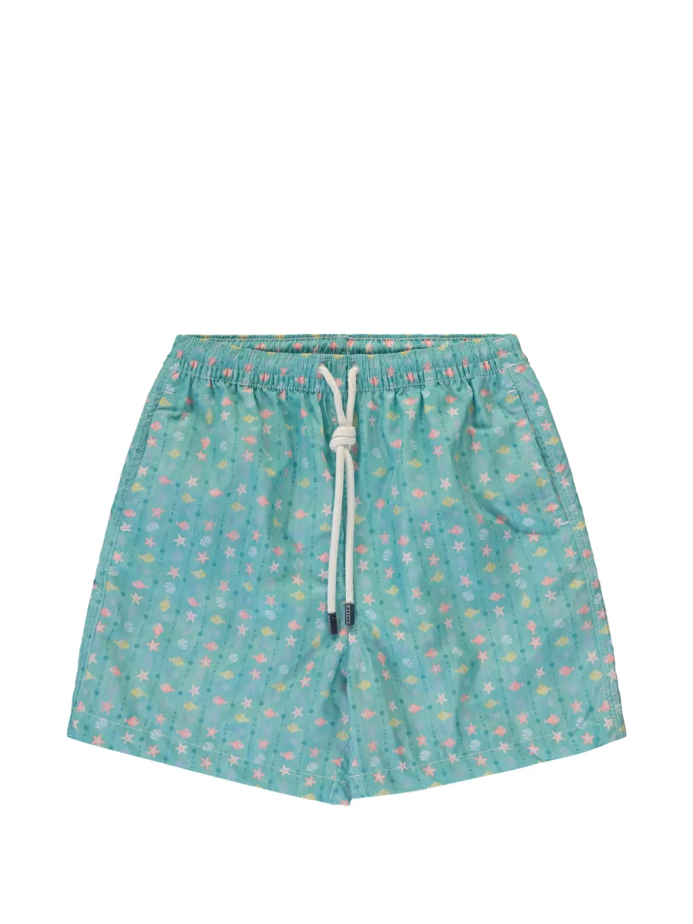 FEDELI Kids marine-print swim shorts - Blau