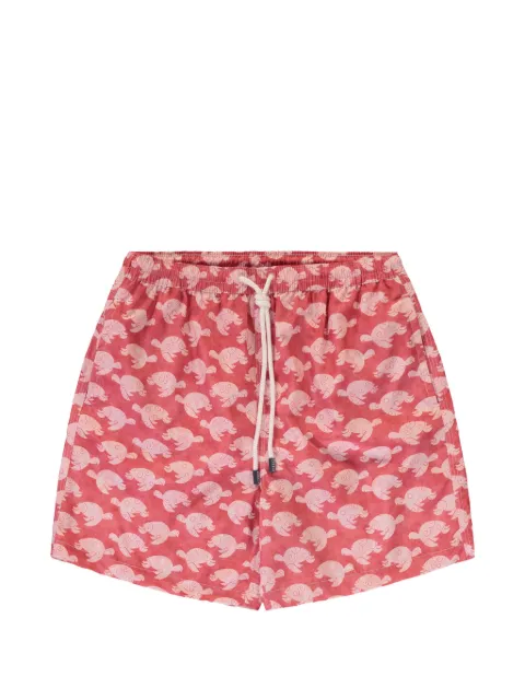Fedeli turtle-print swim shorts