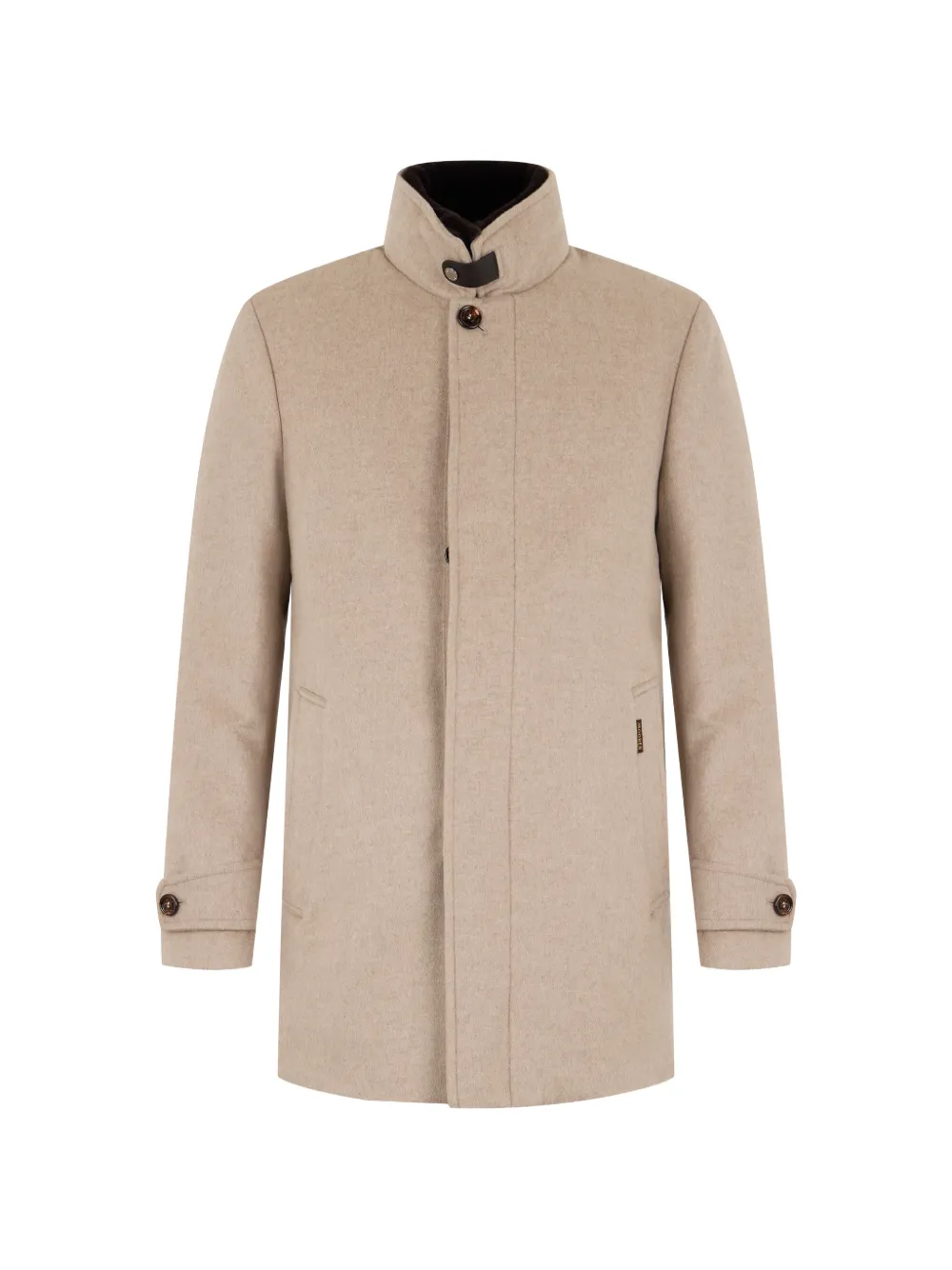 Moorer high-neck cashmere coat - Neutrals
