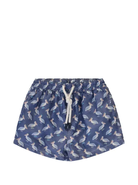 Fedeli pelican-print swim shorts