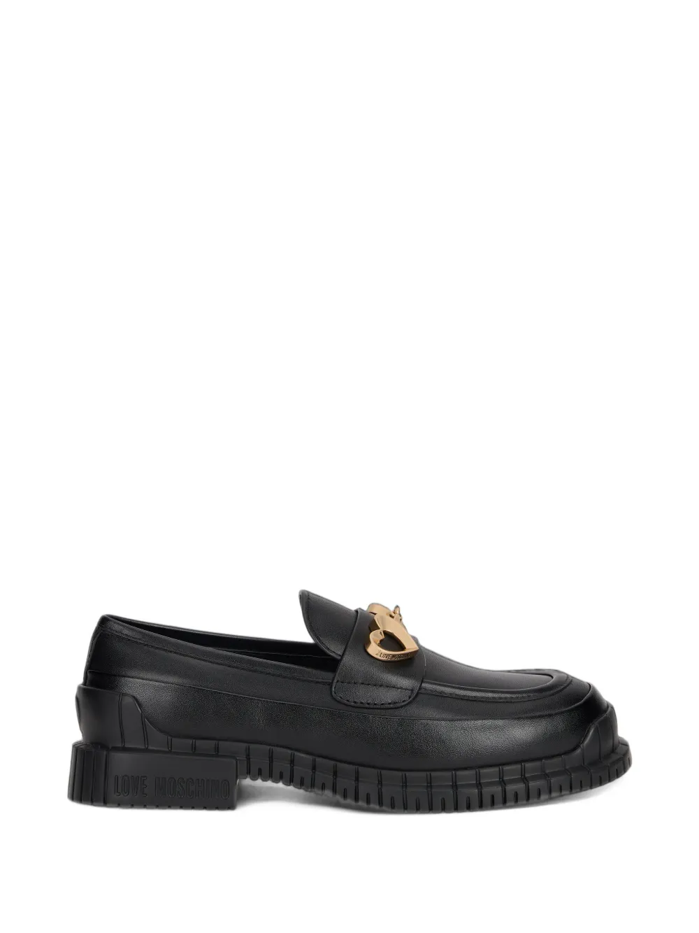 Love Moschino heart-motif loafers - Noir Love Moschino heart-motif loafers - Noir