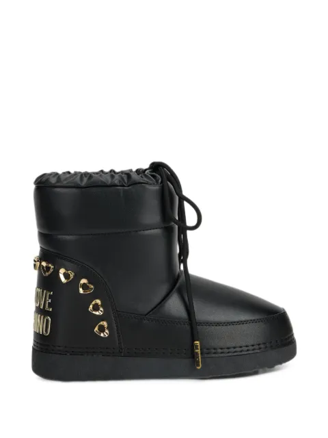 Love Moschino heart-embellished mountain boots