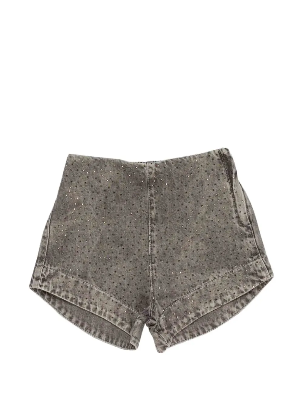 Miss Grant Kids rhinestone-embellished acid-wash shorts - Grau