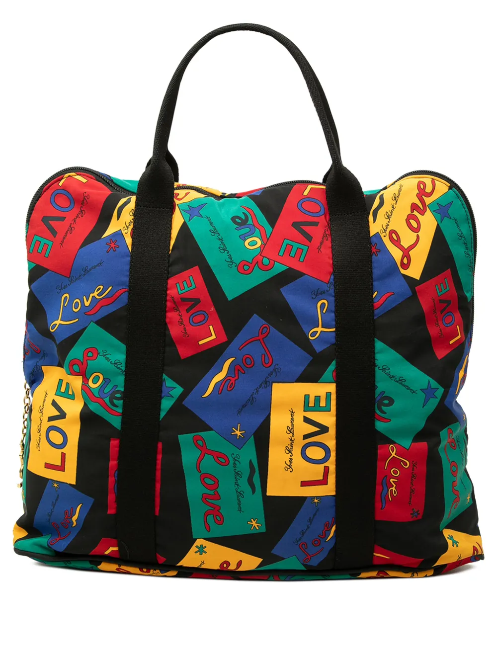 Saint Laurent Pre-Owned 20th Century Printed Nylon Love Card tote bag - Noir