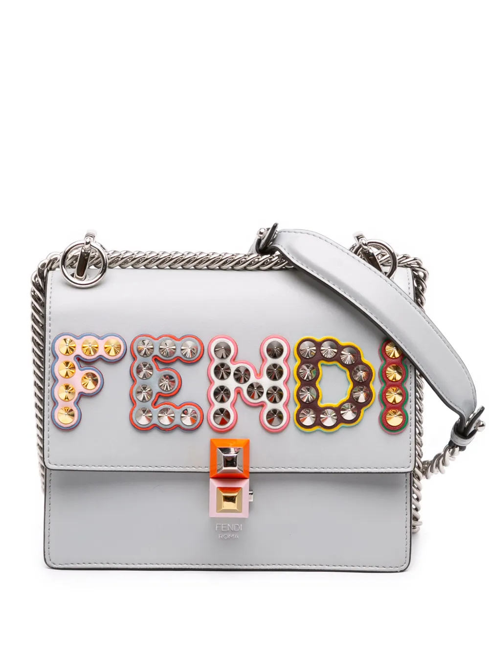 Fendi Pre-Owned 2010-2026 Small Studded Leather Kan I crossbody bag - Blau
