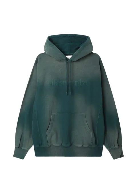 This Is Never That embroidered faded hoodie