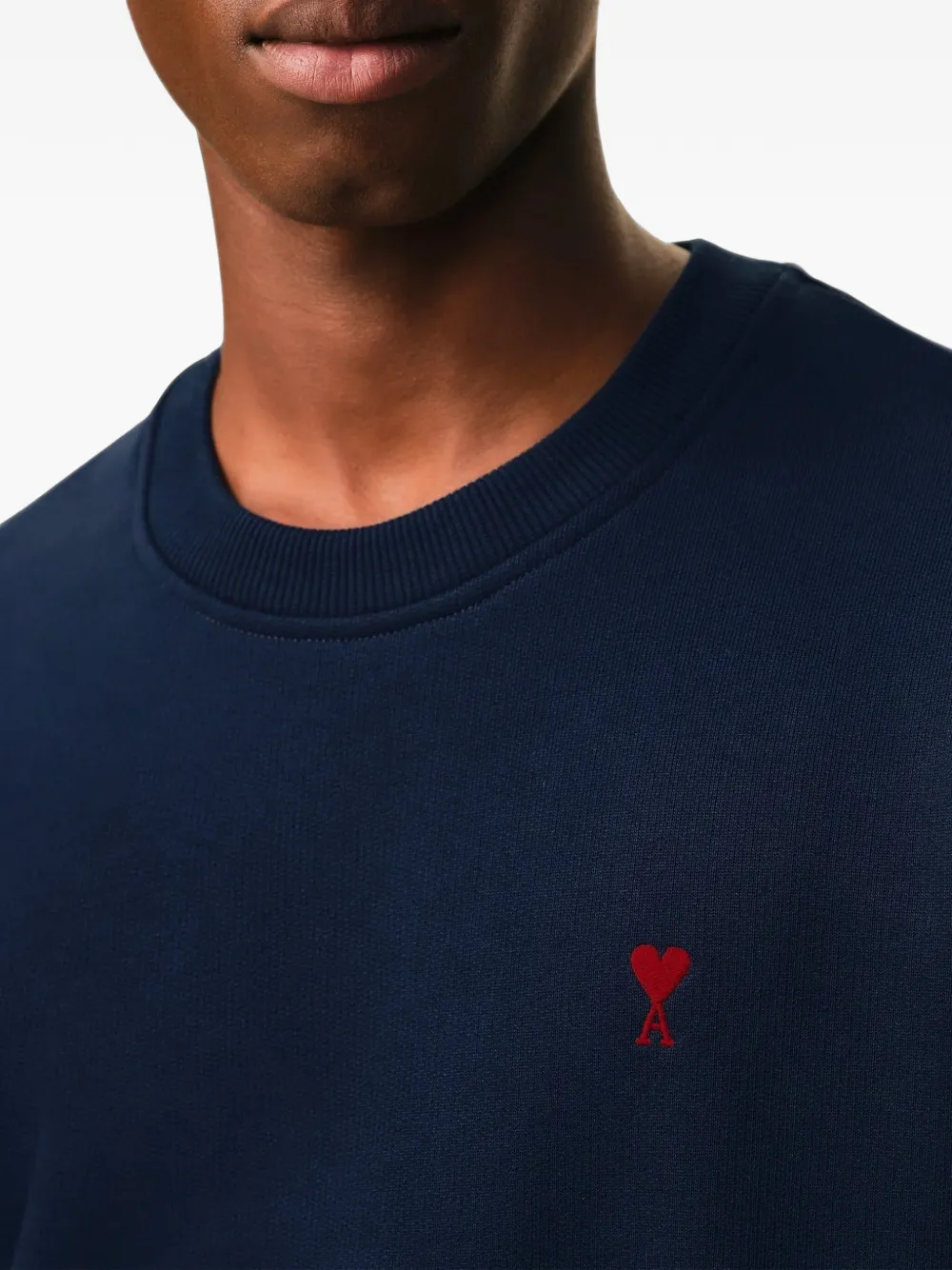 AMI Paris Katoenen sweater met Ami de Coeur Blauw