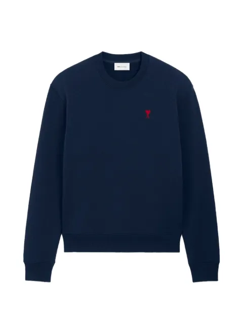AMI Paris Moletom azul de algodão com Ami de Coeur