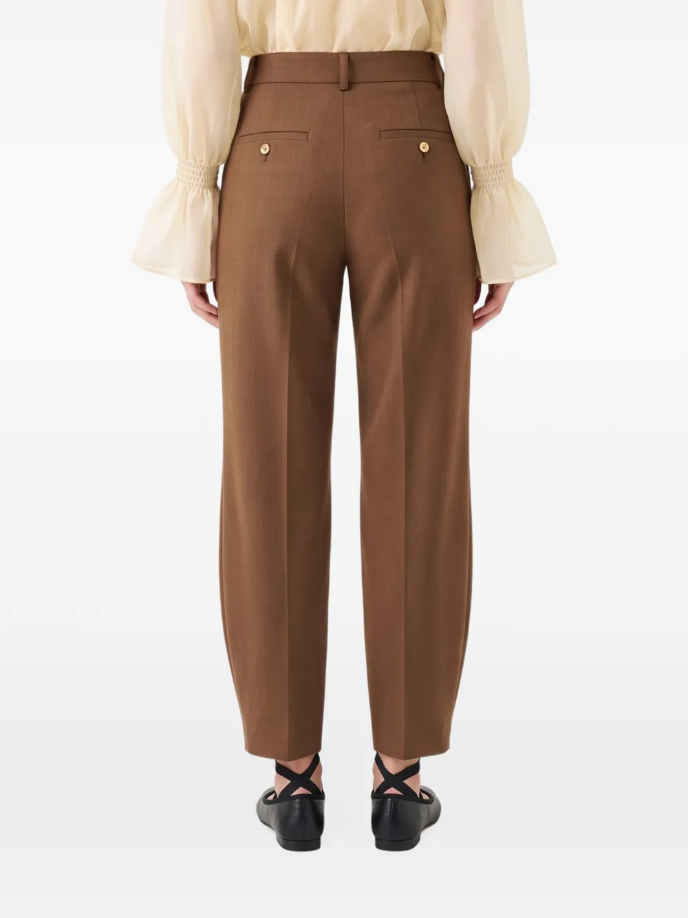 Uma Wang pleated tapered trousers Bruin