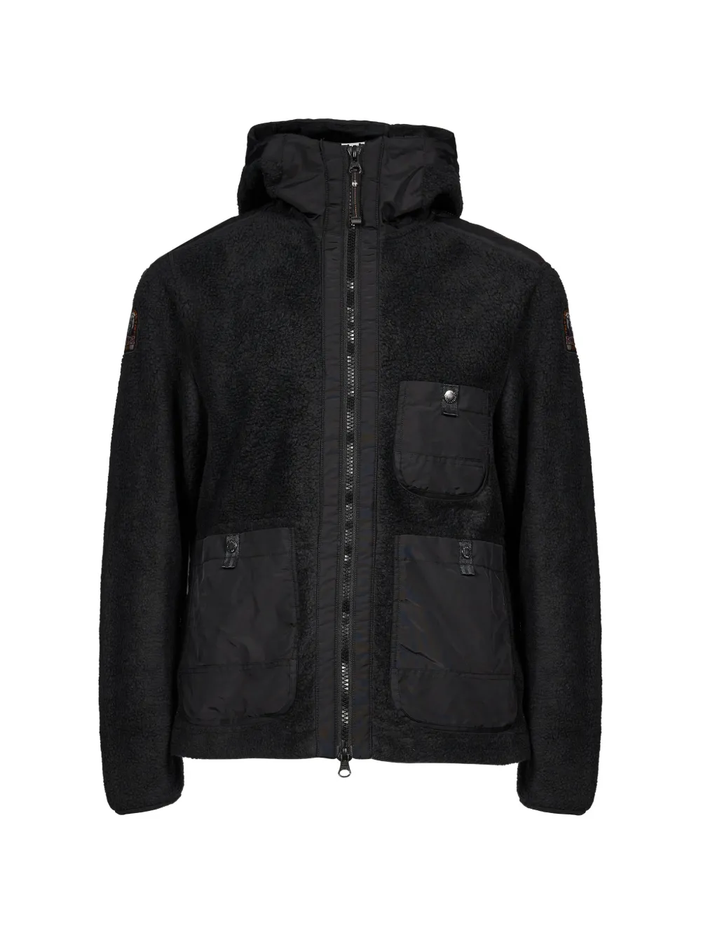 Parajumpers Sundre hooded fleece-texture jacket - Black